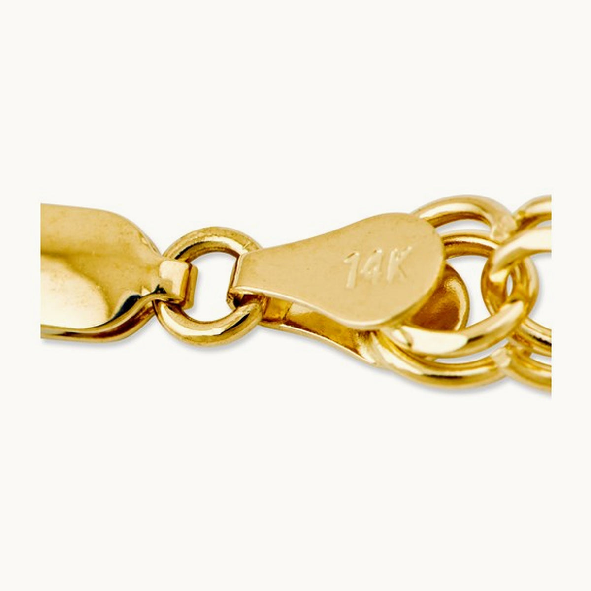 Double Link Charm Bracelet, 14K Yellow Gold