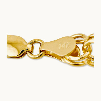 Double Link Charm Bracelet, 14K Yellow Gold