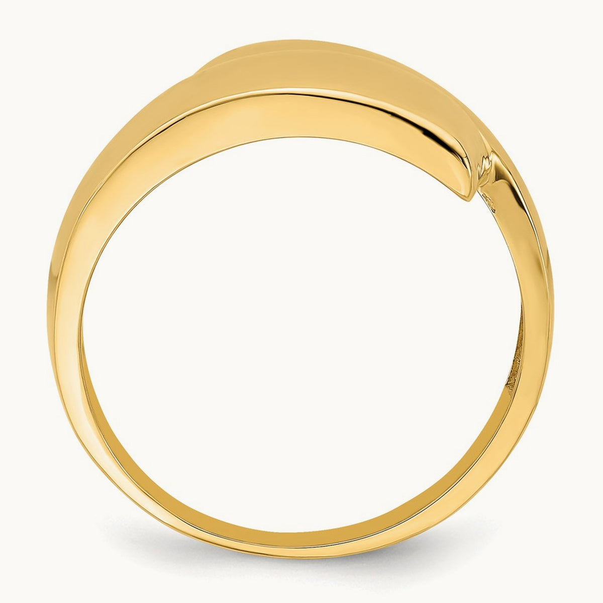 Polished Bypass Ring, 14K