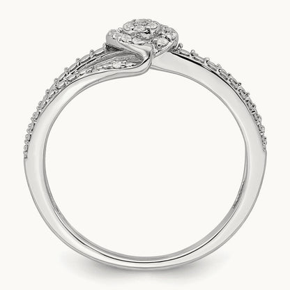 Diamond Cluster Complete Engagement Ring — photo set