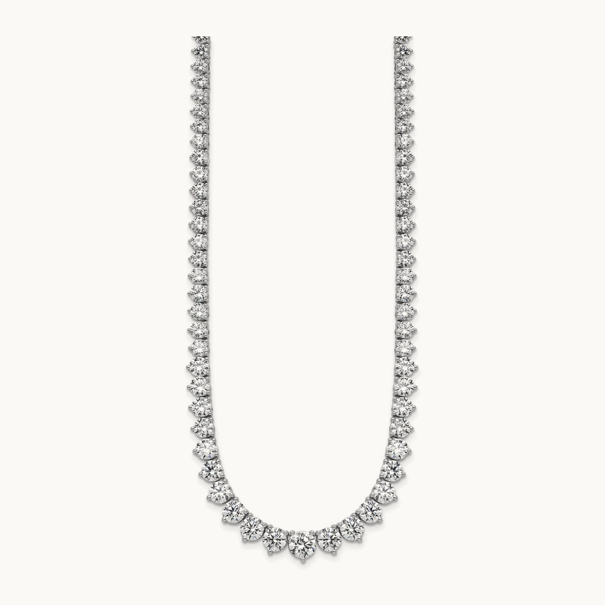 Graduated Tennis Necklace, 26.75 ct tw Lab-Grown Diamond