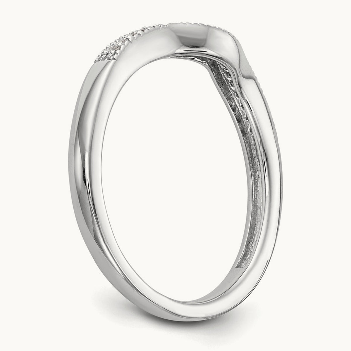 Diamond Wedding Band, 14K White Gold