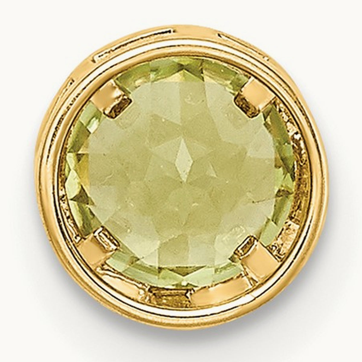 Peridot bezel pendant — 5mm