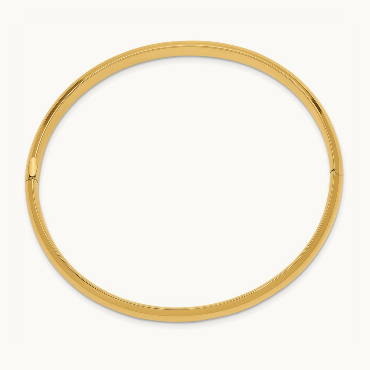 4/16 High Polished Hinged Bangle Bracelet, 14K