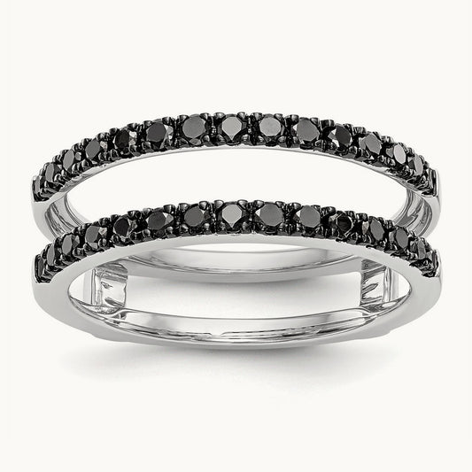 Black Diamond Guard, 14K White Gold