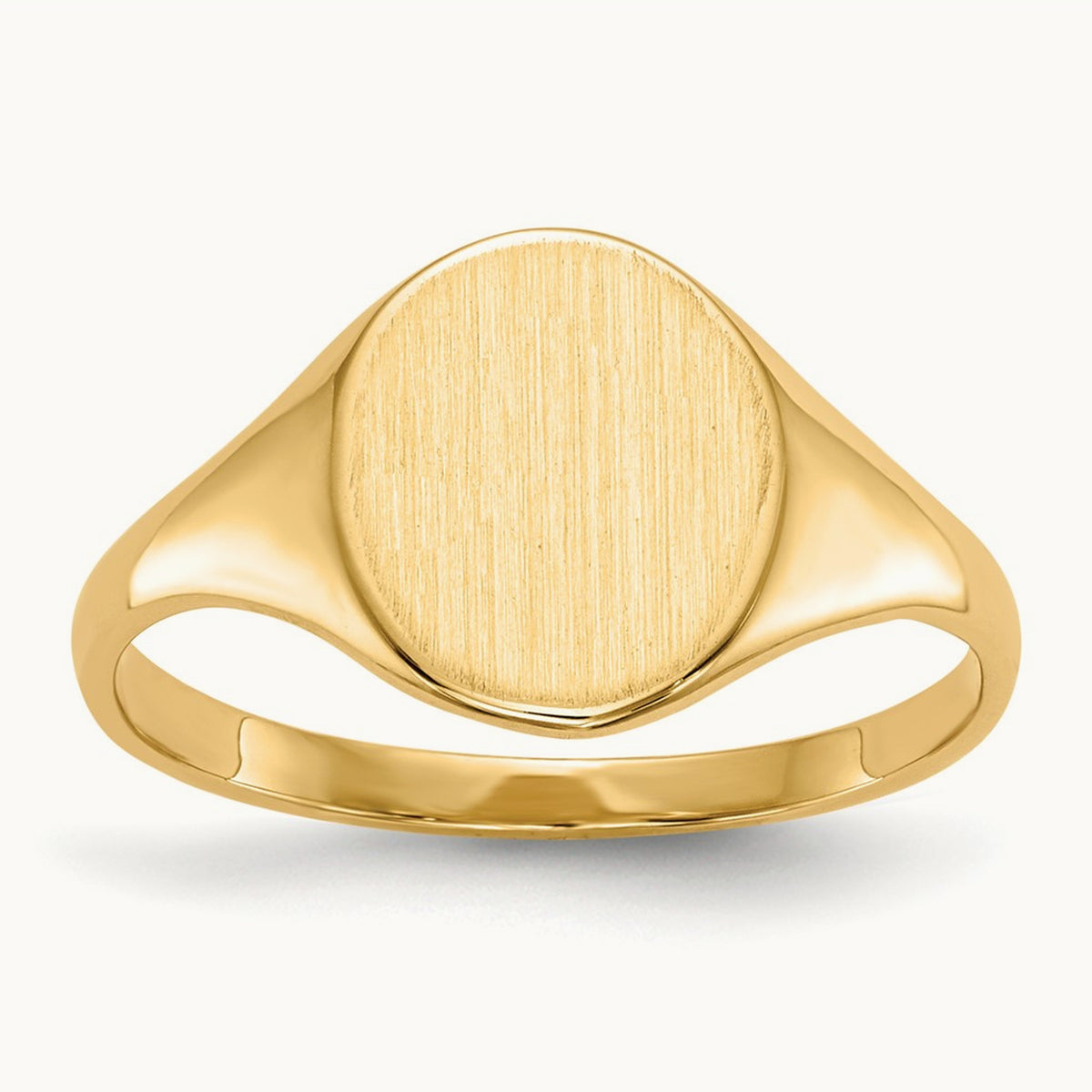 8.5x10. Open Back Signet Ring, 0mm, 14K