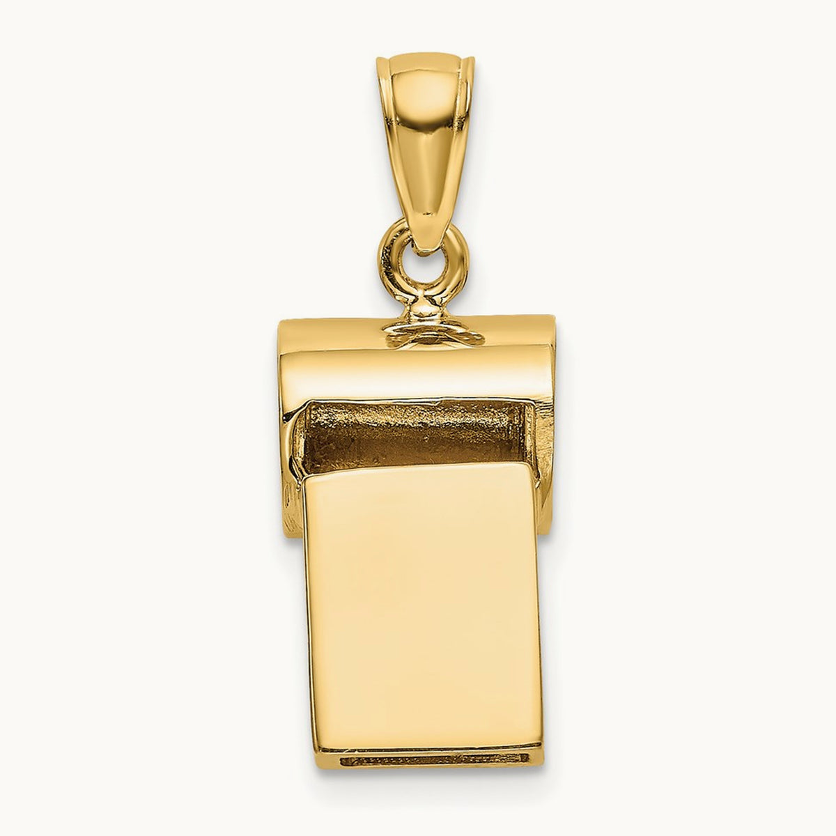 3-D Whistle Charm, 14K