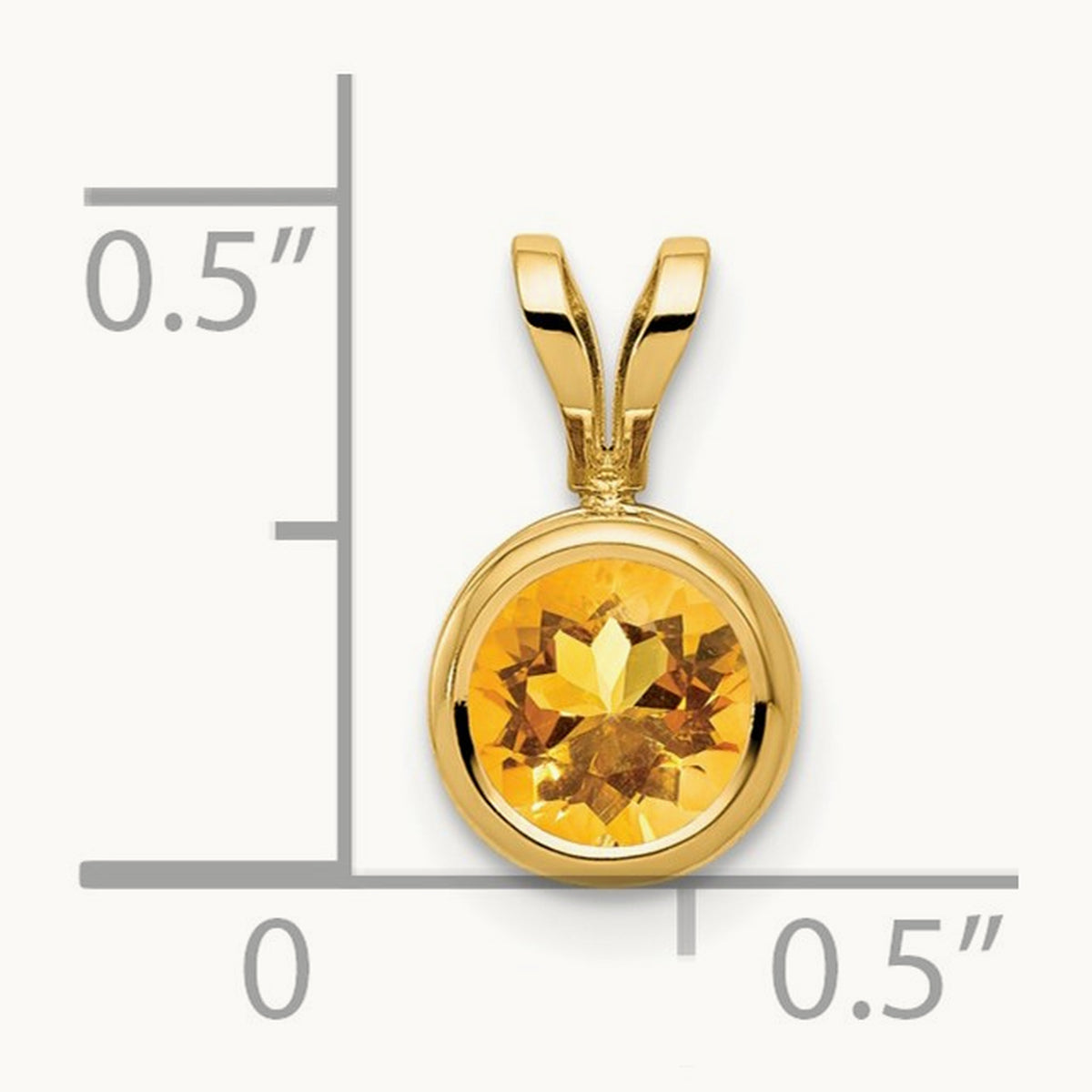 Citrine bezel pendant — photo set