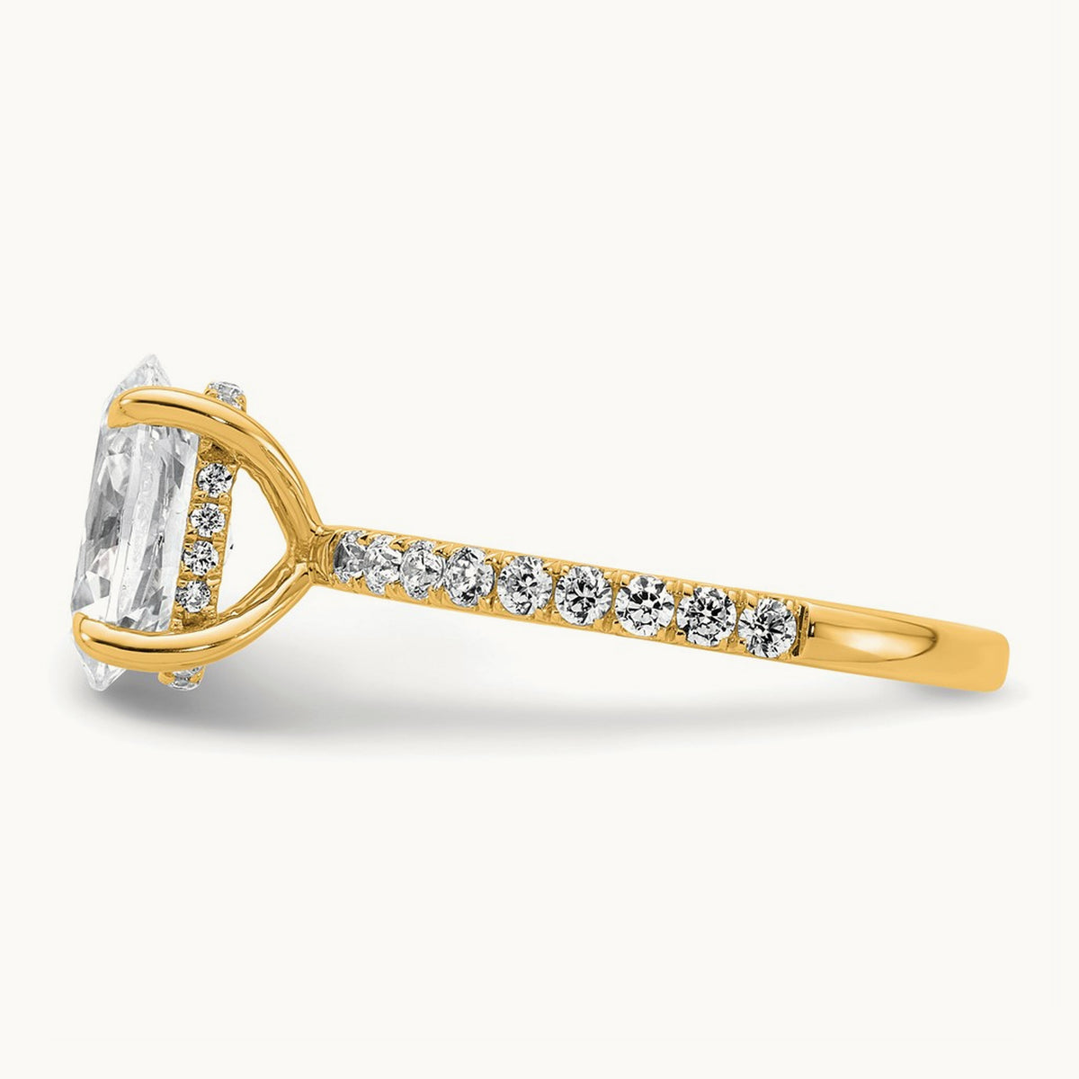 Oval Solitaire Engagement Ring, 1.25-4.50 ct tw Lab-Grown Diamond — 14K Yellow Gold, 7 (3)