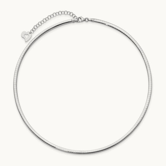 Lt Reversible Omega w/extender Necklace, 14K Two-tone