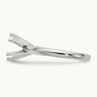 3/4ct. Medium-Wt Knife Edge 6-Prong Ring Mounting, 14K White Gold