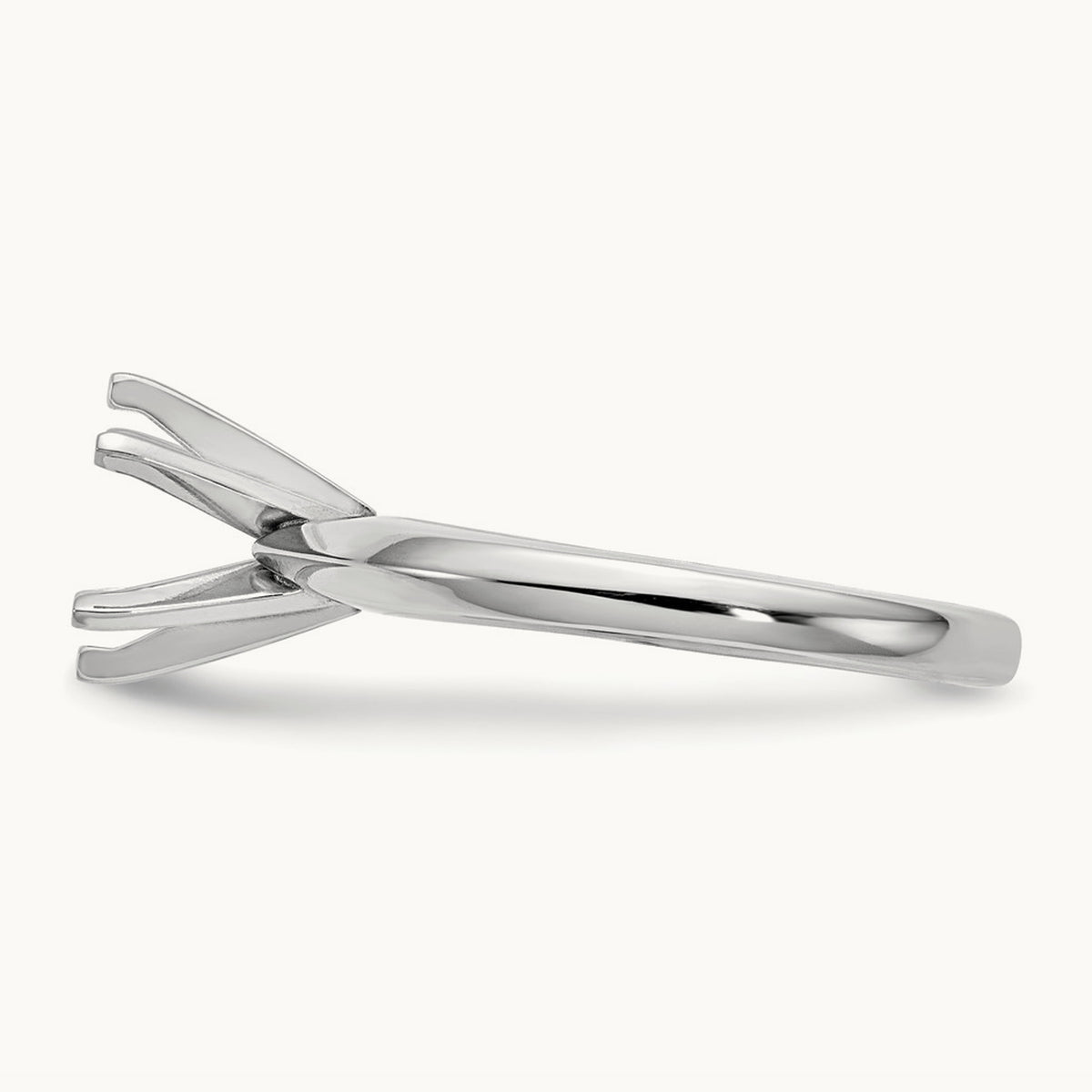 1.5ct. Medium-Wt Knife Edge 6-Prong Ring Mounting, 14K White Gold