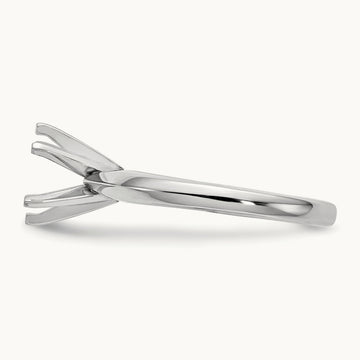 1.5ct. Medium-Wt Knife Edge 6-Prong Ring Mounting, 14K White Gold