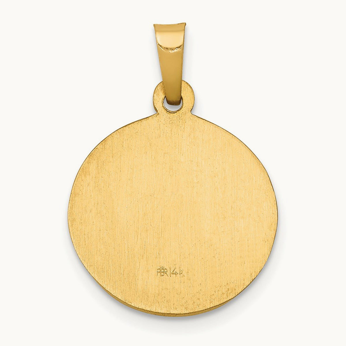 Polished and Satin St John Baptist Medal Hollow Pendant — 21mm
