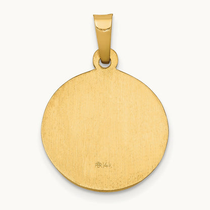 Polished and Satin St John Baptist Medal Hollow Pendant — 21mm
