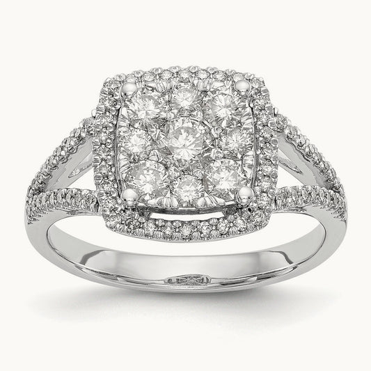 Cluster Engagement Ring, 1.00 ct tw Lab-Grown Diamond
