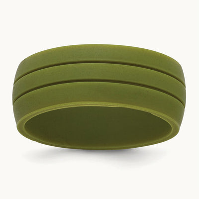 Silicone Olive Green 8.50mm Grooved Band
