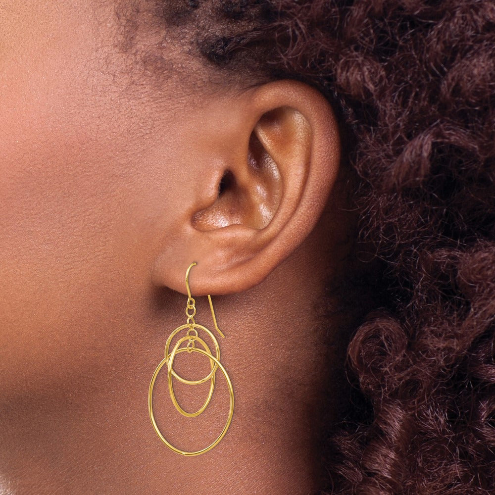 Polished Circles Dangle Earrings — photo set
