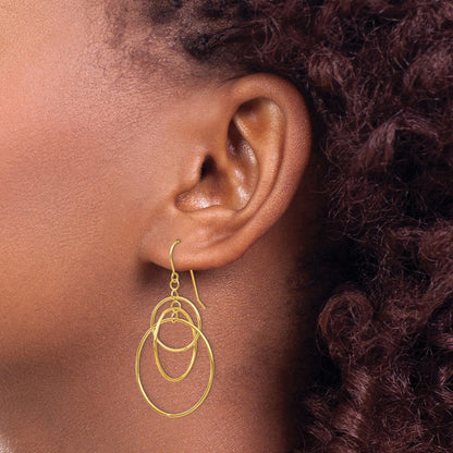 Polished Circles Dangle Earrings — photo set