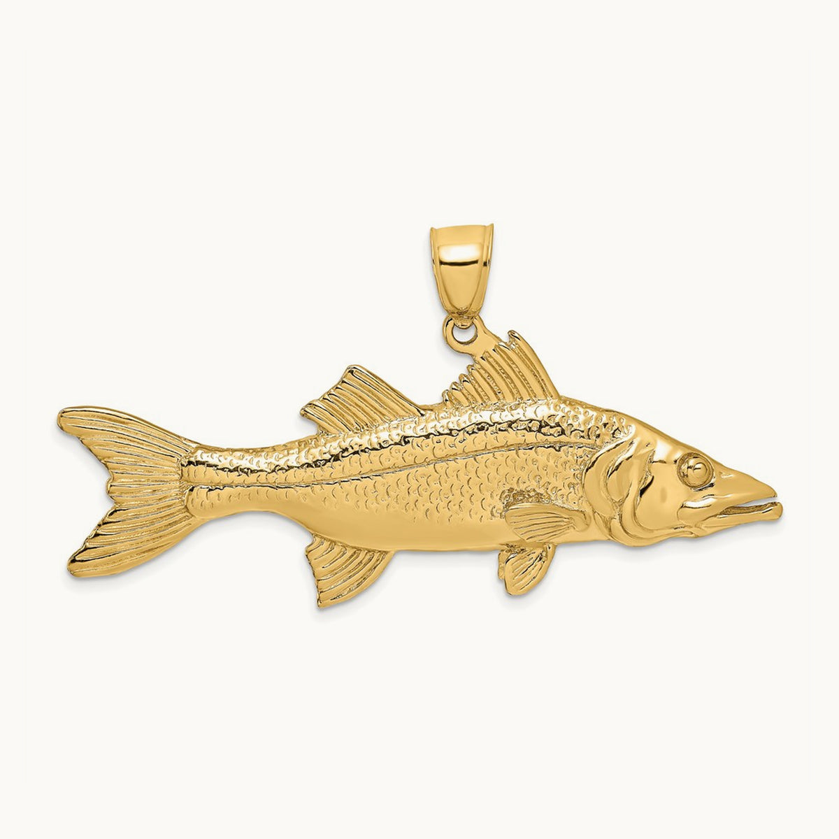 3-D Snook Fish Charm — 20mm