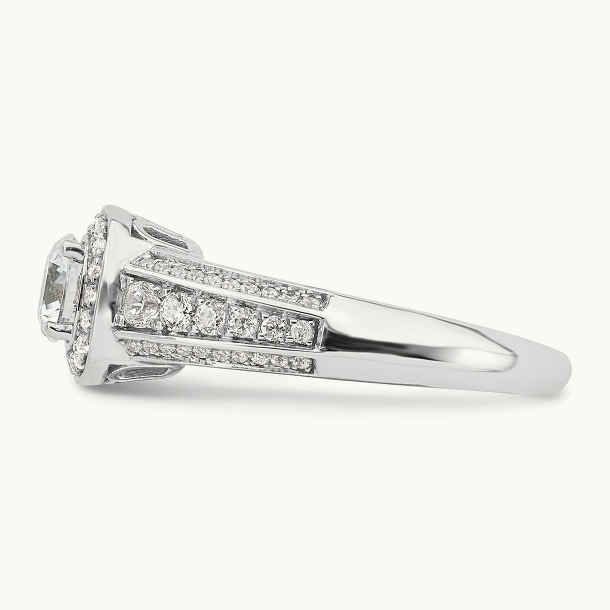 Halo Semi-Mount Engagement Ring, 0.50 ct tw