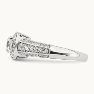 Halo Semi-Mount Engagement Ring, 0.50 ct tw