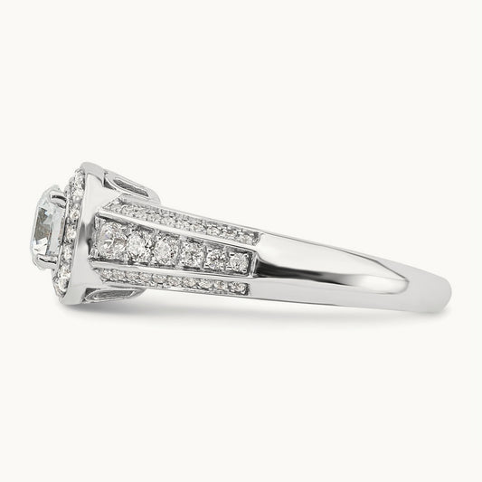 Halo Semi-Mount Engagement Ring, 0.50 ct tw