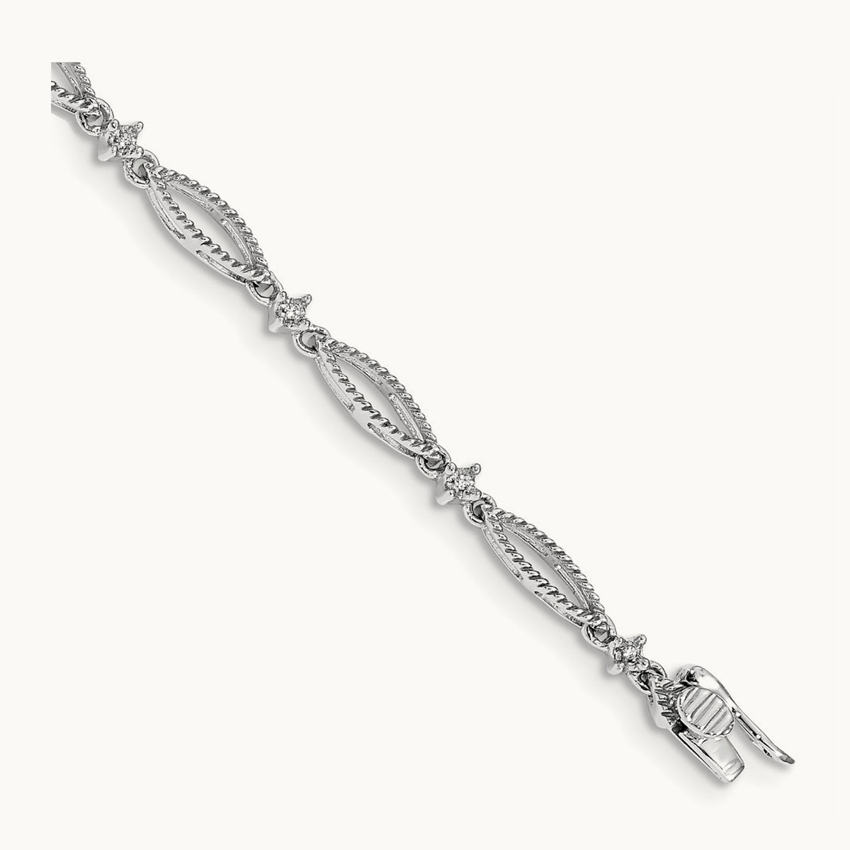 Diamond Bracelet, 14K White Gold