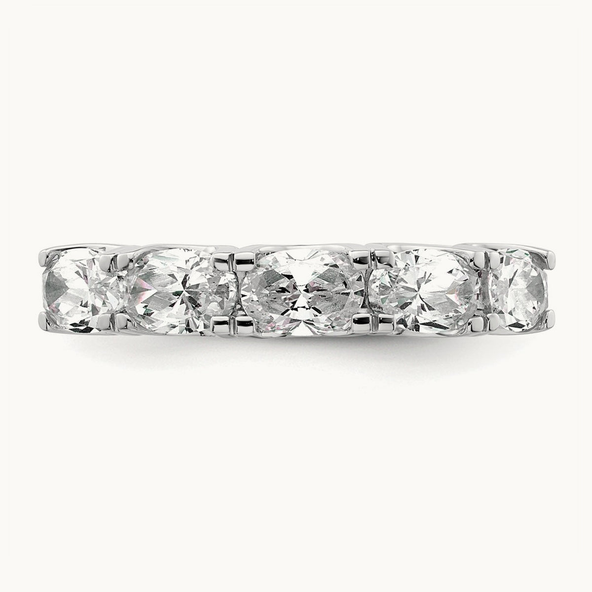 5 Stone Band, 1.50 ct tw Lab-Grown Diamond — 14K White Gold