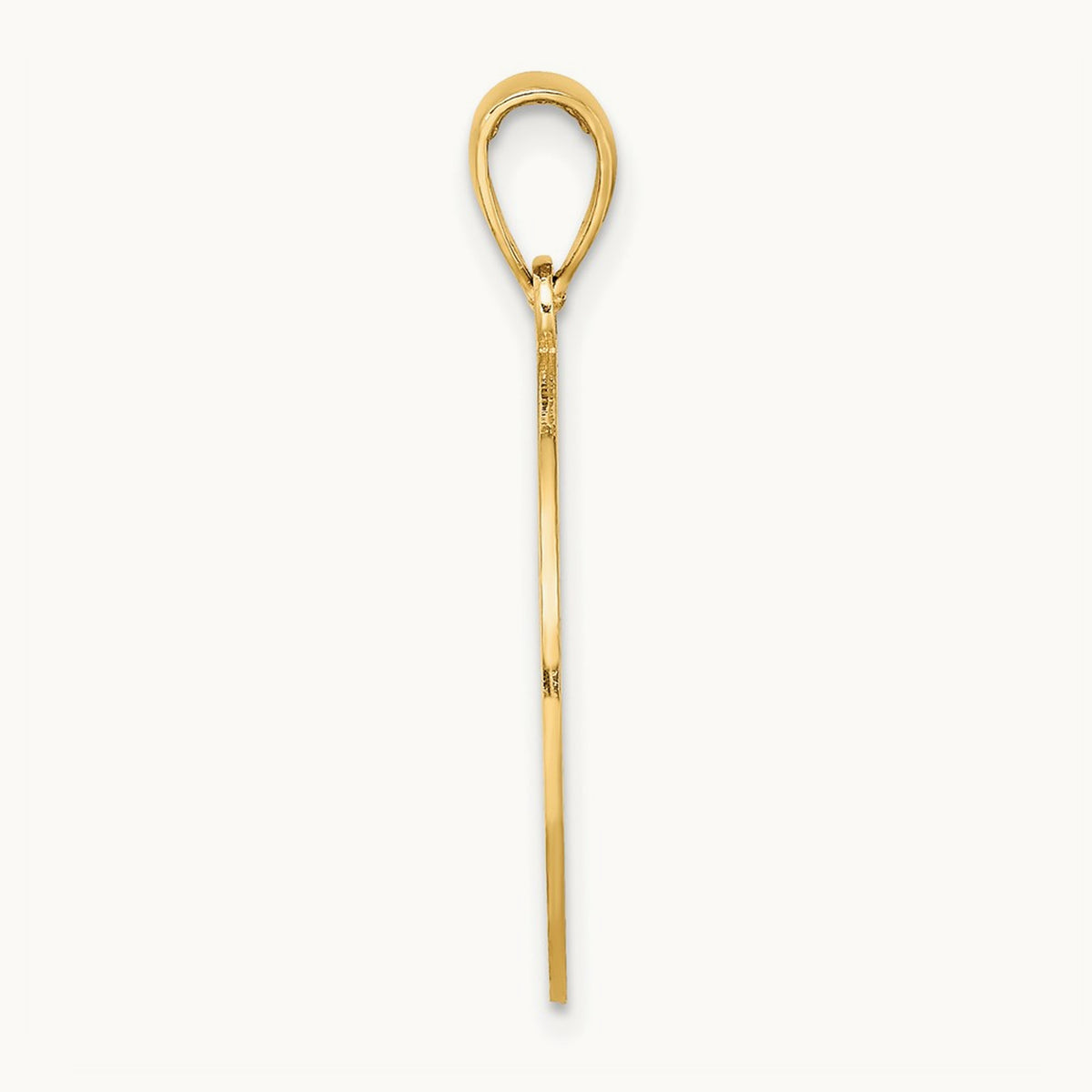 ST. GEORGE ISLAND w/DOLPHINS Circle Charm, 14K