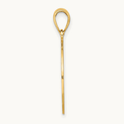 ST. GEORGE ISLAND w/DOLPHINS Circle Charm, 14K
