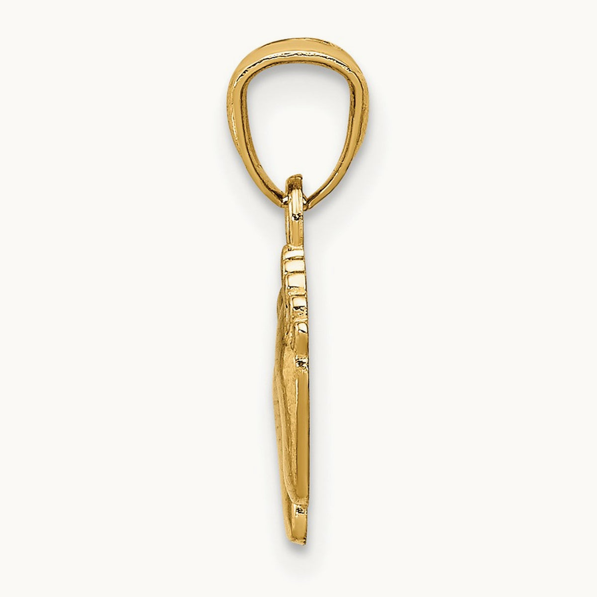 Small Feet Pendant, 14K
