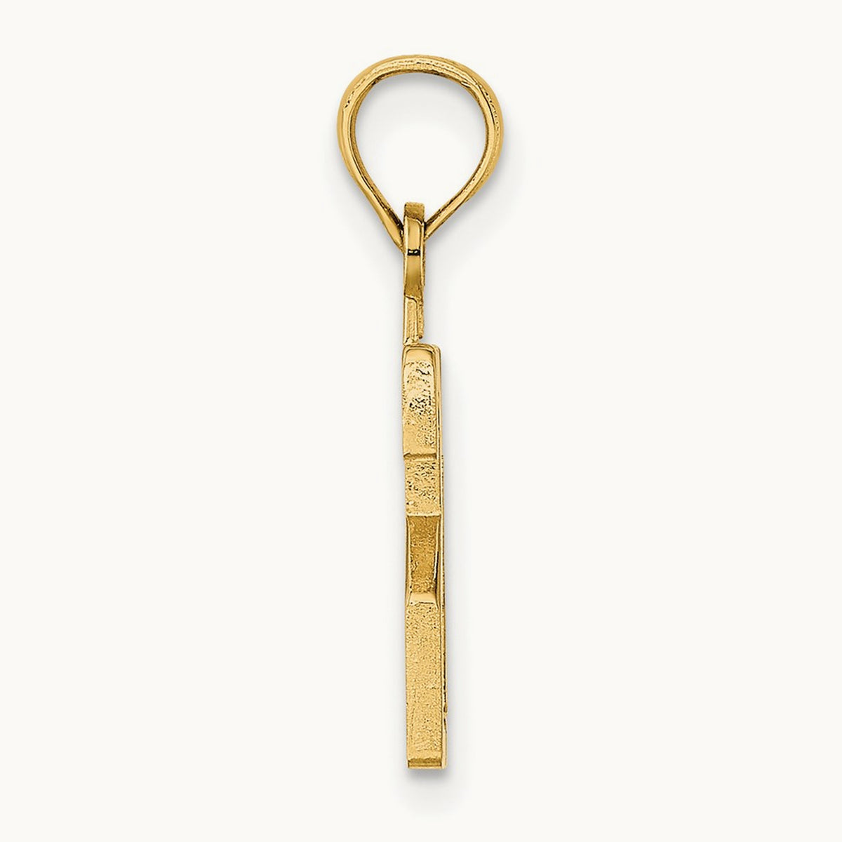 Polished Number 21 Pendant — 14K Yellow Gold