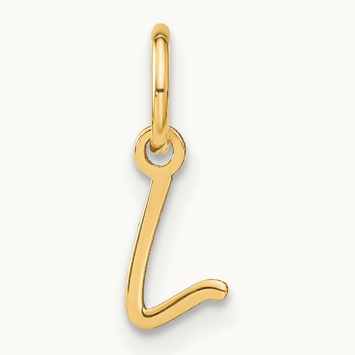 Upper case Initial Charm — 14K Yellow Gold, L