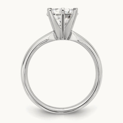 1.25ct. Medium-Weight Comfort-Fit 6-Prong Mounting, 14K White Gold
