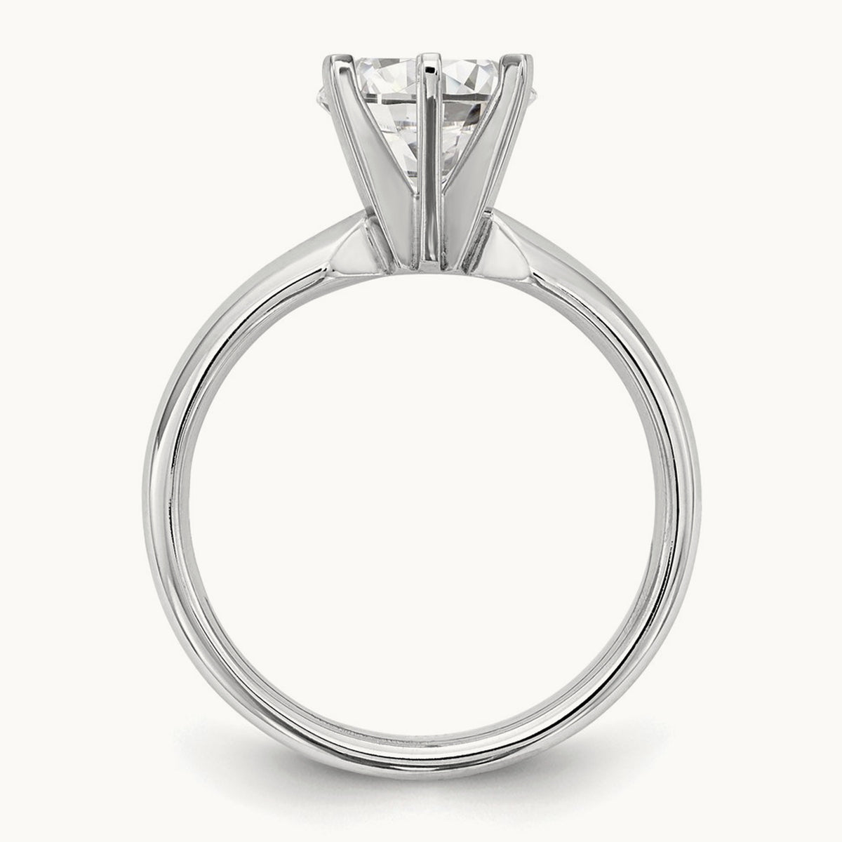 1.25ct. Medium-Weight Comfort-Fit 6-Prong Mounting, 14K White Gold