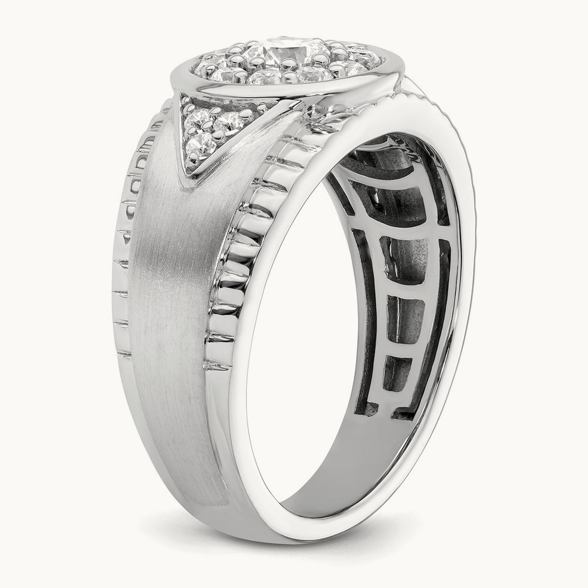 Men's Cluster Ring, 1.00 ct tw Lab-Grown Diamond