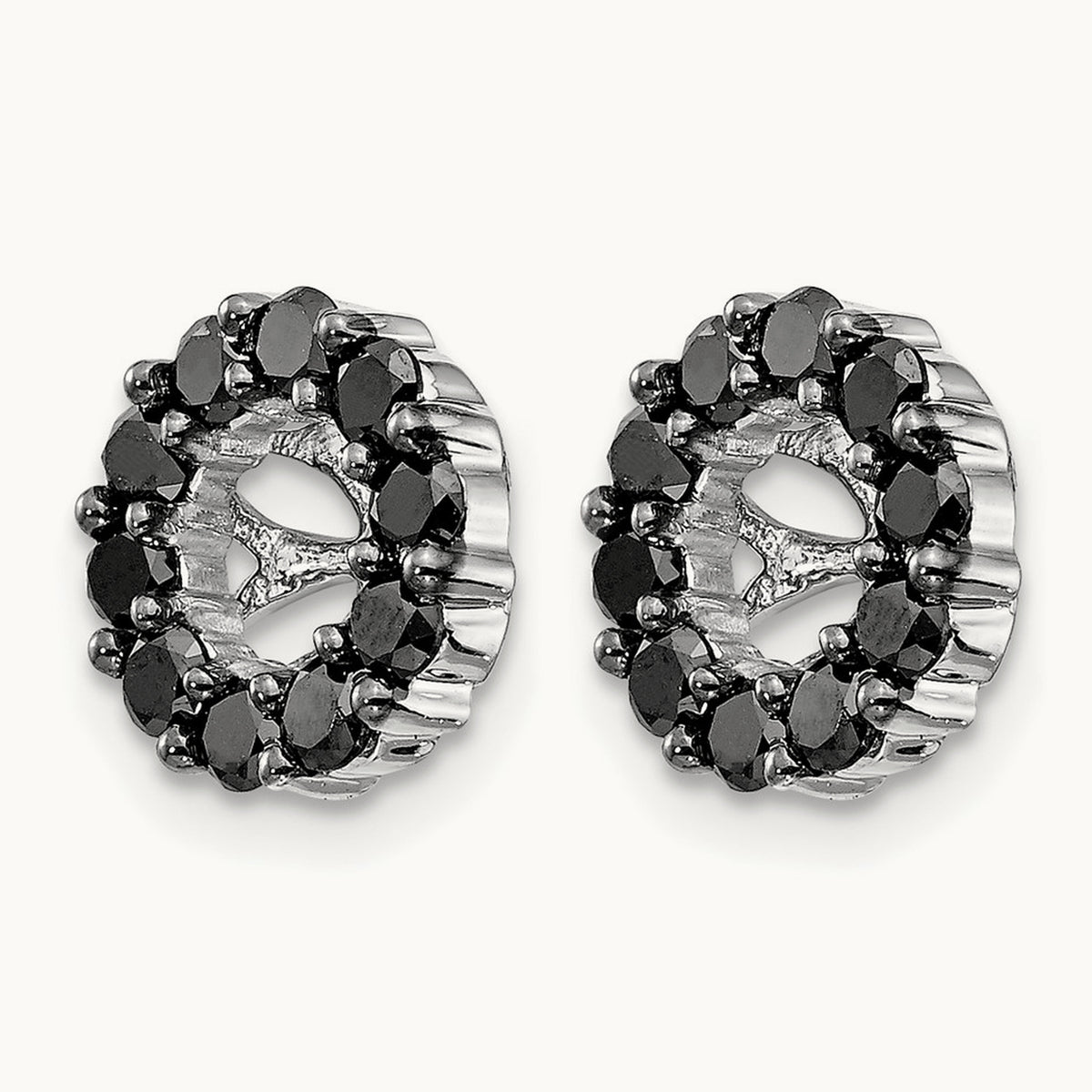 Black Diamond Earring Jackets — 9mm