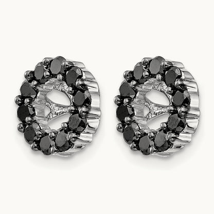 Black Diamond Earring Jackets — 9mm