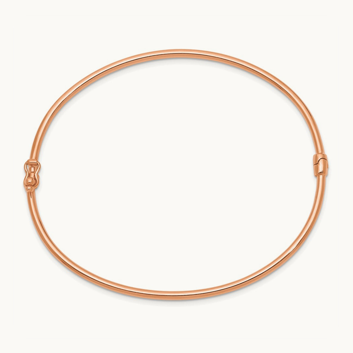 Hinged Bangle Bracelet — 14K Rose Gold
