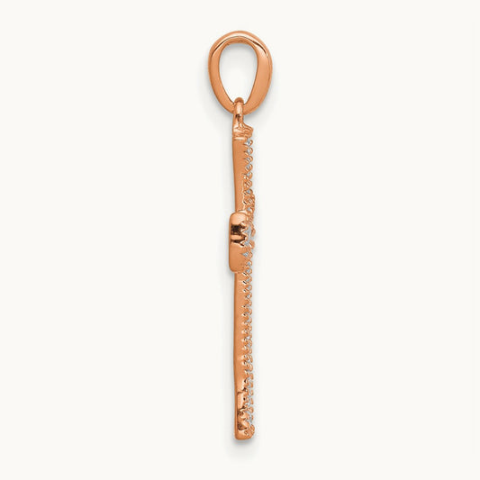 Diamond Pendant, 14K Rose Gold