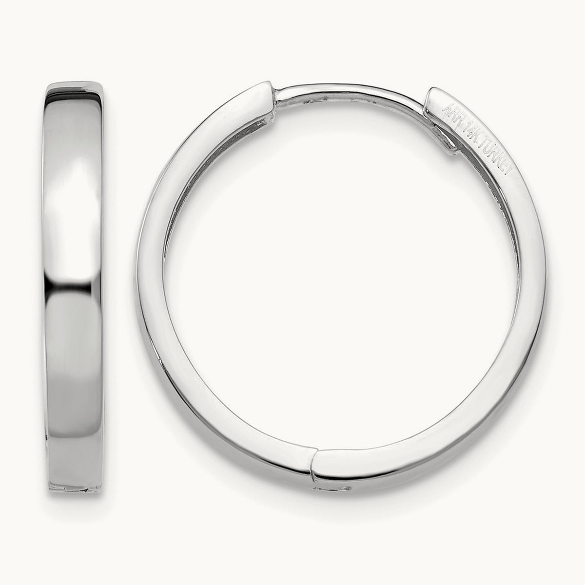 Hinged Earrings, 14K White Gold