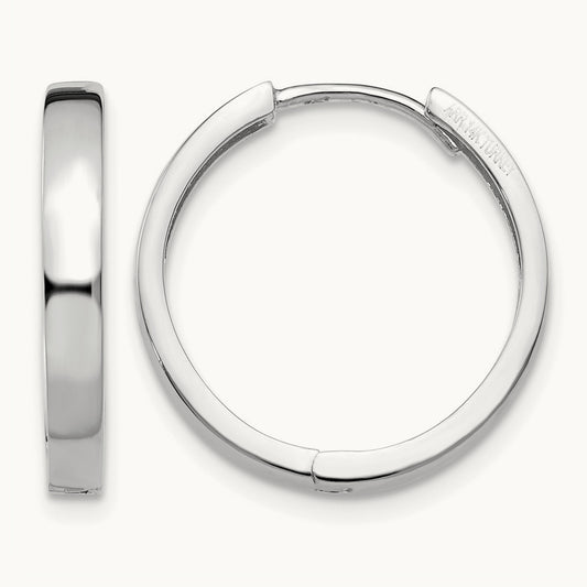 Hinged Earrings, 14K White Gold