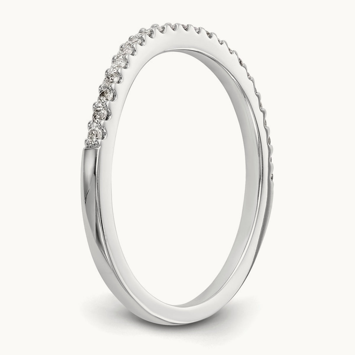 Diamond Wedding Band, 14K White Gold