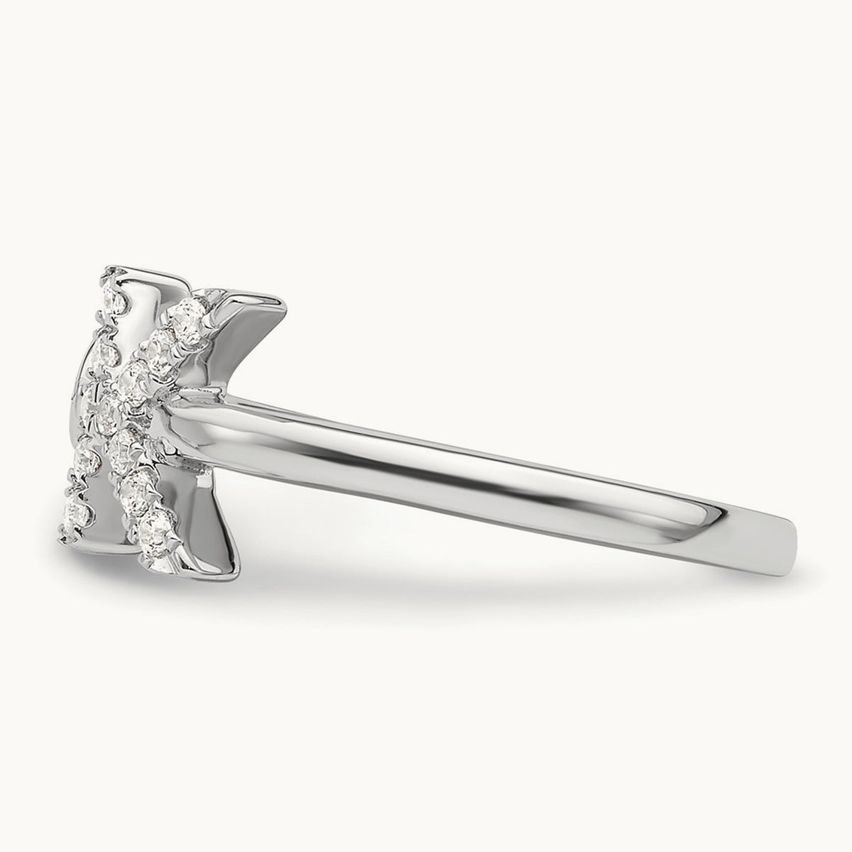 Initial K Adjustable Ring, 0.20 ct tw Lab-Grown Diamond