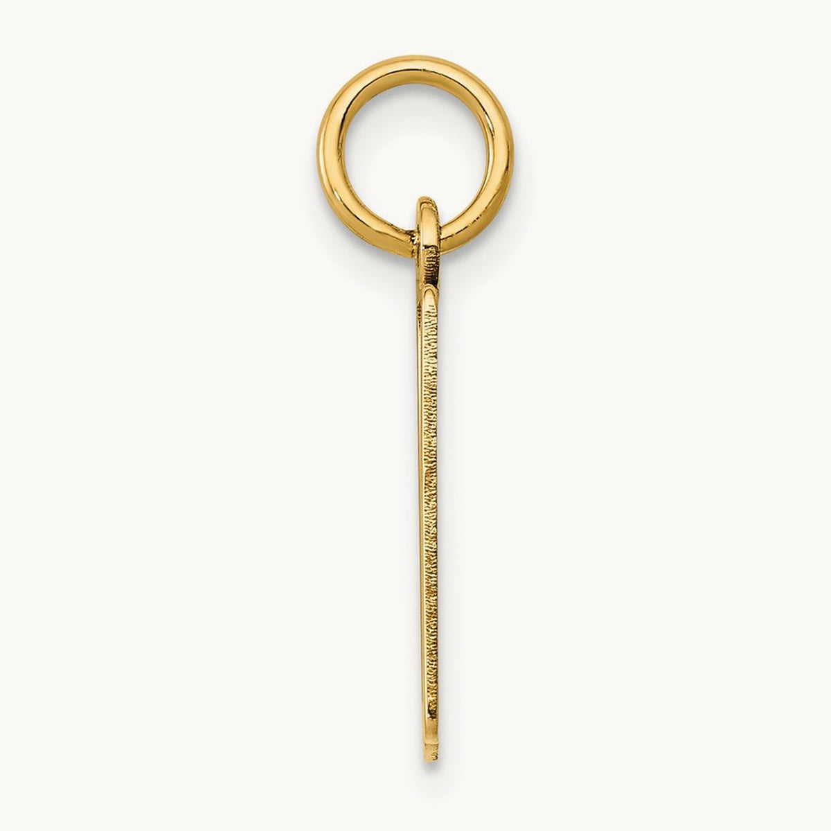 Small Elongated Number 10 Charm, 14K