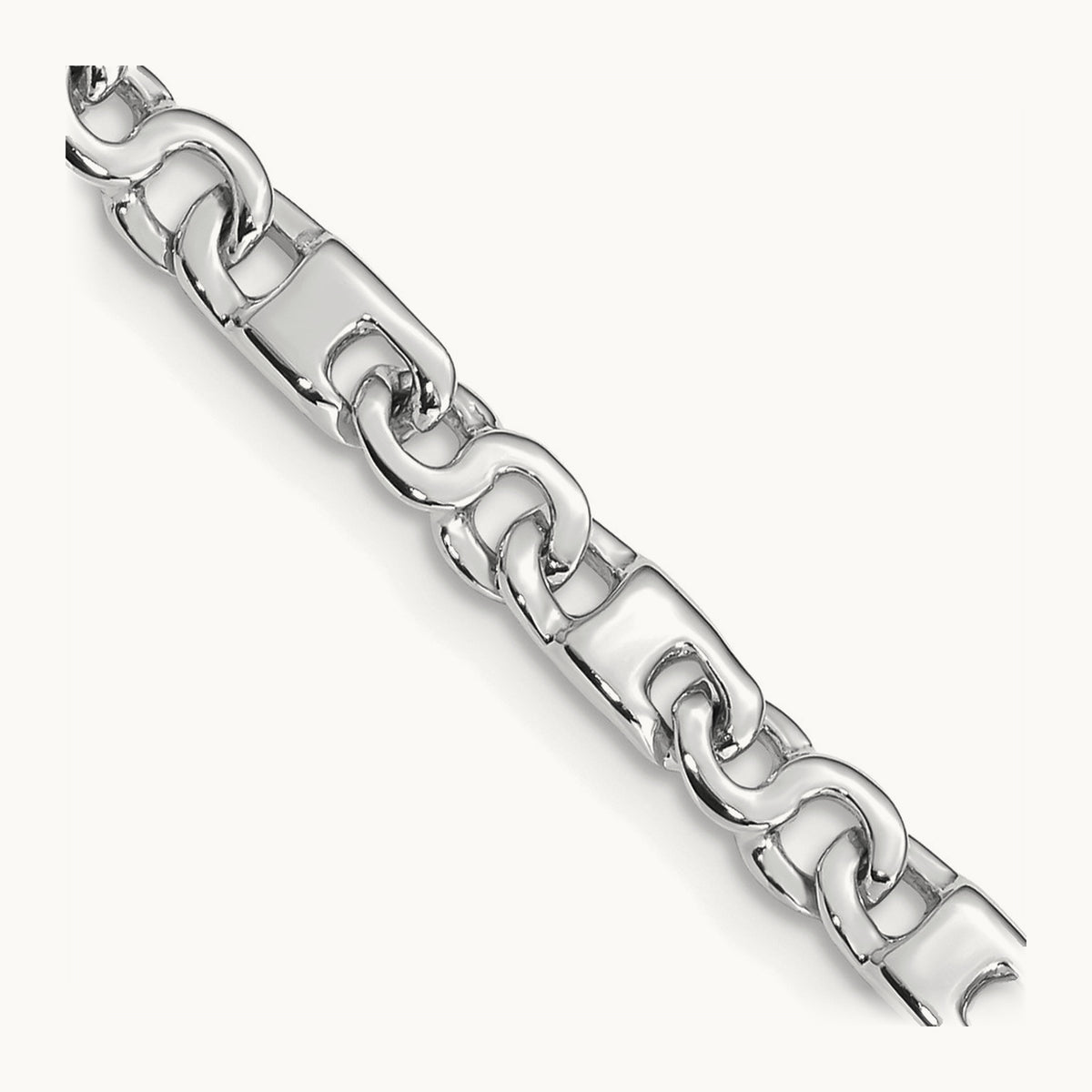 Hand Polished Fancy Link Bracelet — 8 inch