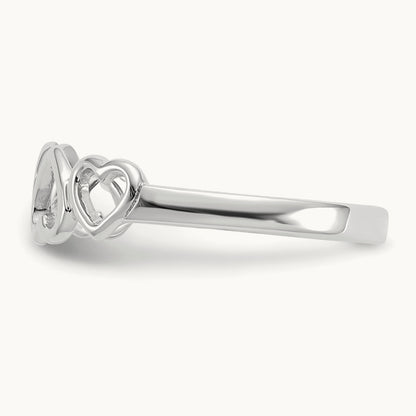 Heart Ring in 14K White Gold