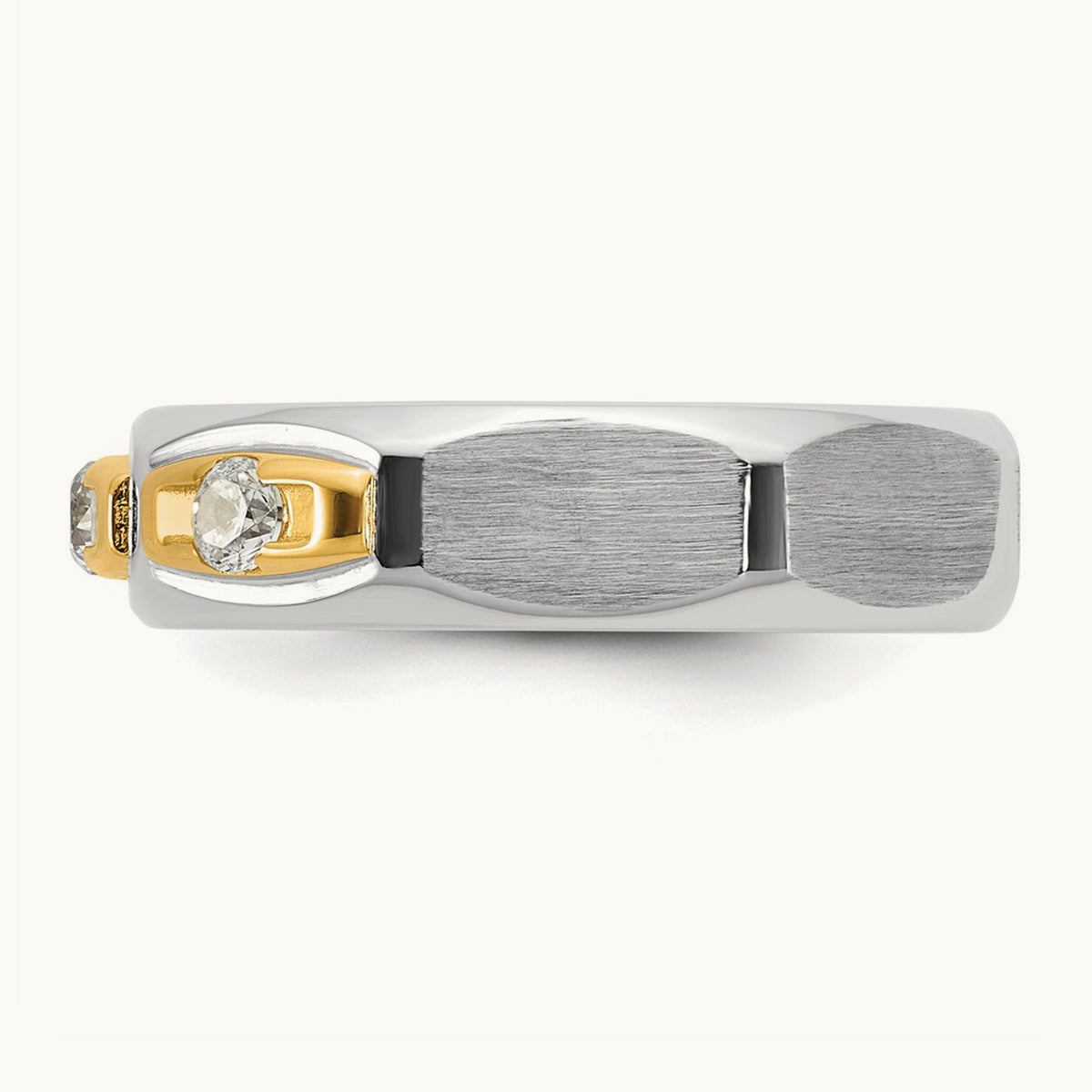14ktt IB Goodman Mens Satin Complete 1/3ct Diamond Ring