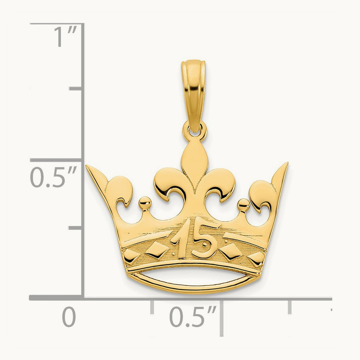 15 Crown Pendant, 14K